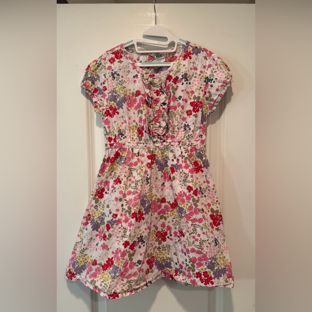 Crazy 8 Floral Ruffle Dress - Pink, Purple & Red - Sz 8